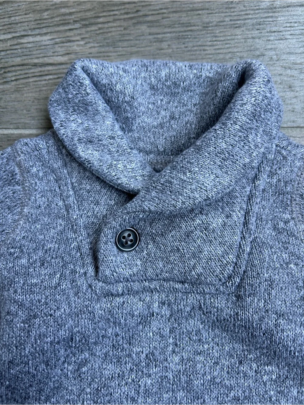 Old Navy Baby Gray Heather Shawl Collar Romper